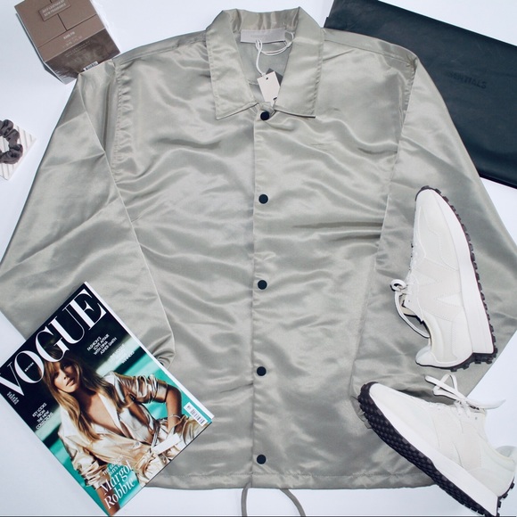 FEAR OF GOD ESSENTIALS ‘Oak’ Suit Nylon Coach Jacket + Nylon Track Pant - Picture 2 of 10